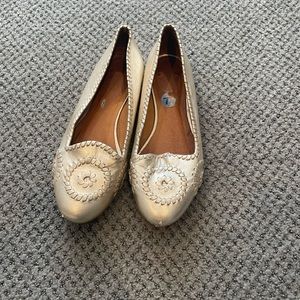 Jack Rogers Ballet Flat Metallic Gold